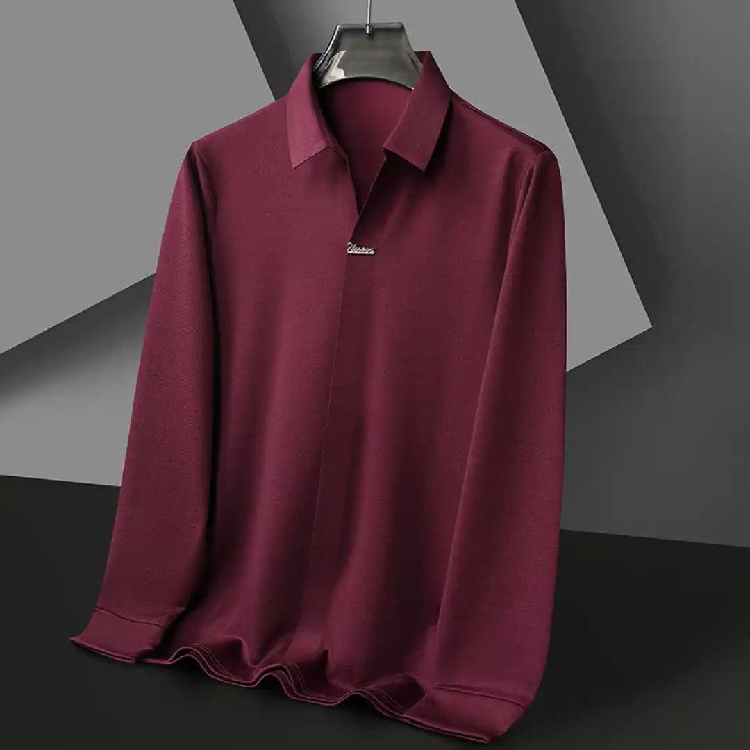 Ireno™- Pull chemise pour hommes stylé